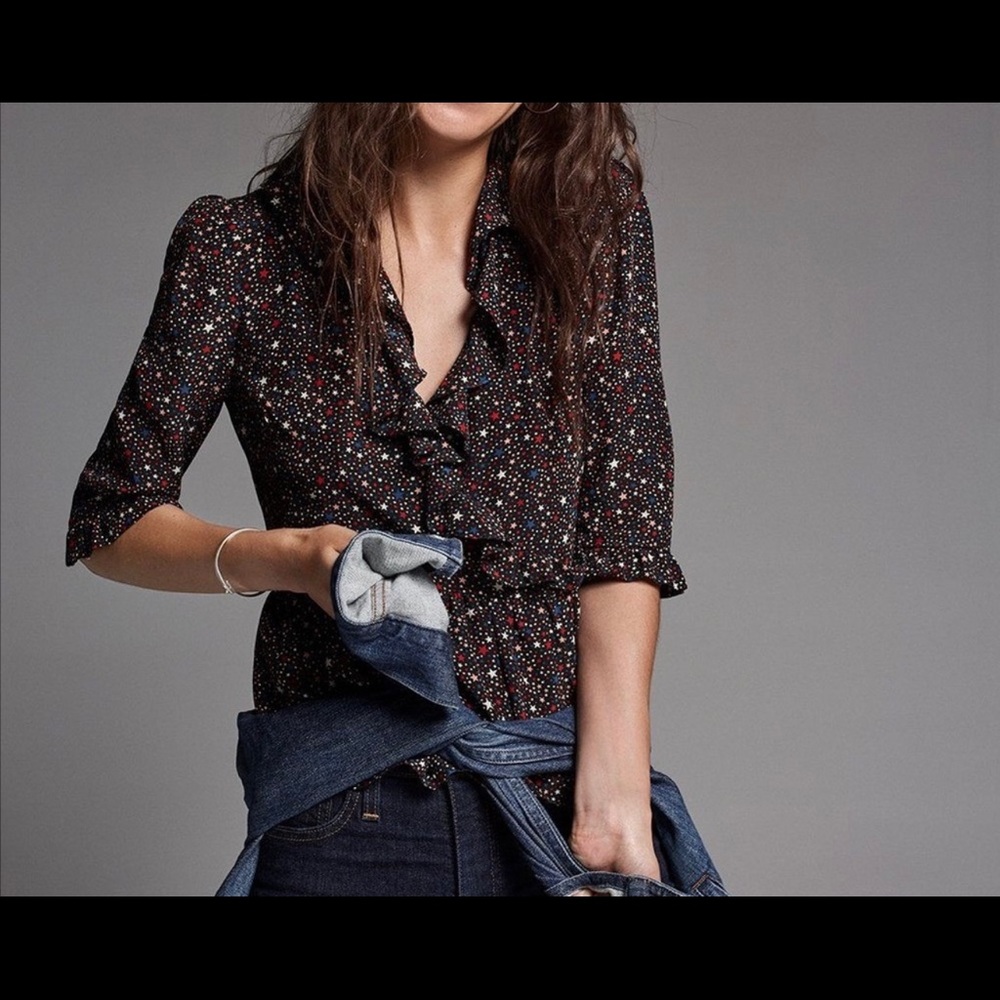MADEWELL STARRY NIGHT SILK RUFFLE
HEM WRAP - Picture 2 of 16